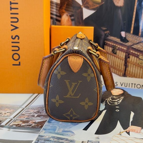 Louis Vuitton Mini Speedy Nano Duffle bag in Monogram LV Canvas Authentic - Picture 4 of 10